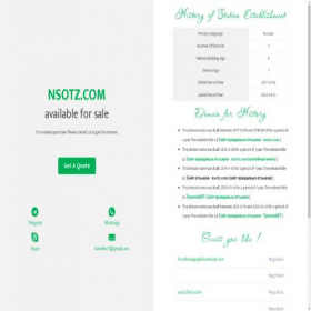 Скриншот главной страницы сайта nsotz.com