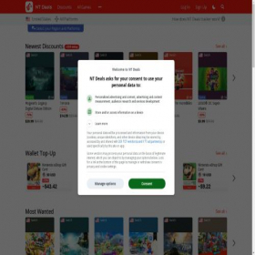Скриншот главной страницы сайта ntdeals.net