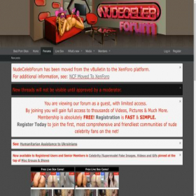 Скриншот главной страницы сайта nudecelebforum.com