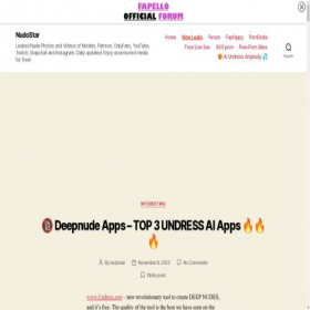Скриншот главной страницы сайта nudostar.com
