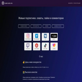 Скриншот главной страницы сайта num1ads.ru