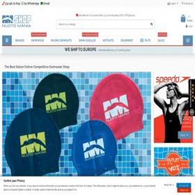 Скриншот главной страницы сайта nuotomaniashop.it
