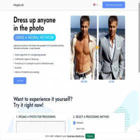 Скриншот главной страницы сайта nupix.ai