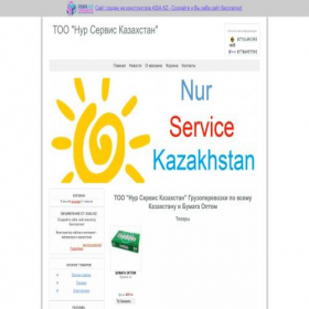 Скриншот главной страницы сайта nur-service.asia.kz