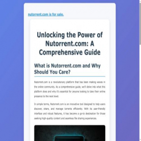 Скриншот главной страницы сайта nutorrent.com