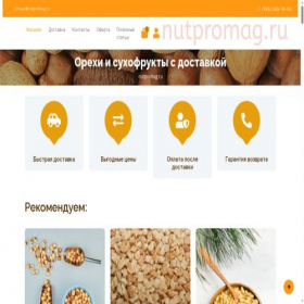 Скриншот главной страницы сайта nutpromag.ru