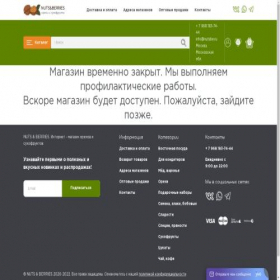Скриншот главной страницы сайта nutsbe.ru