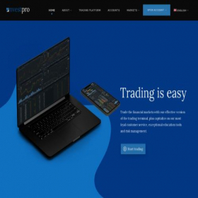 Скриншот главной страницы сайта nvestpro.world