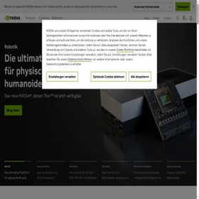 Скриншот главной страницы сайта nvidia.de