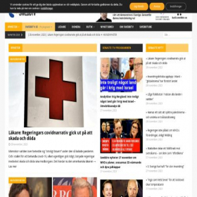 Скриншот главной страницы сайта nyheter.swebbtv.se