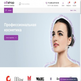 Скриншот главной страницы сайта o5shop.ru