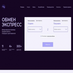 Скриншот главной страницы сайта obmenexpress.com