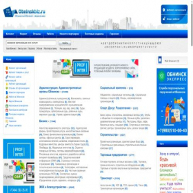 Скриншот главной страницы сайта obninskbiz.ru