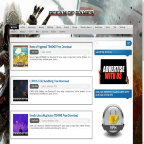 Скриншот главной страницы сайта oceanofgames.org