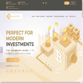 Скриншот главной страницы сайта oceprofits.com
