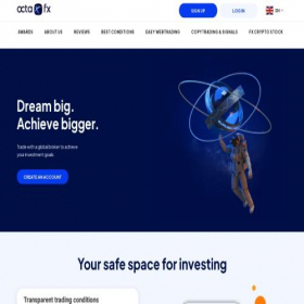 Скриншот главной страницы сайта octafx-asia.com