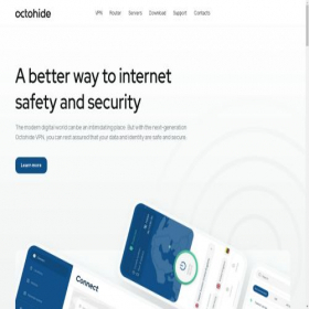 Скриншот главной страницы сайта octohide.com