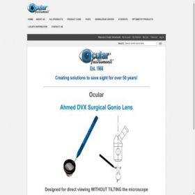 Скриншот главной страницы сайта ocularinc.com