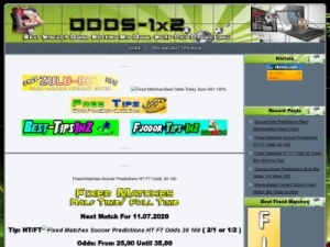 Скриншот главной страницы сайта odds-1x2.com