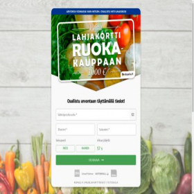 Скриншот главной страницы сайта offerilla.kilpailu.fi