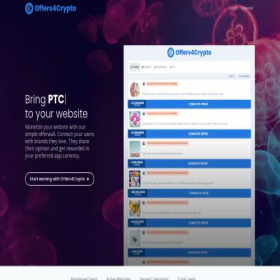 Скриншот главной страницы сайта offers4crypto.xyz