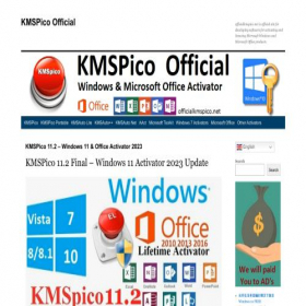 Скриншот главной страницы сайта officialkmspico.net