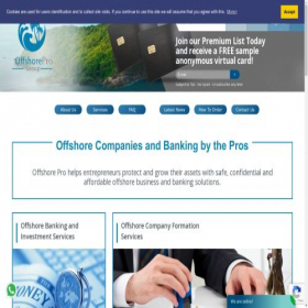 Скриншот главной страницы сайта offshore-pro.com