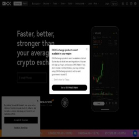 Скриншот главной страницы сайта okex.com