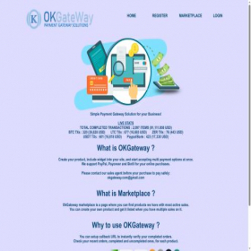 Скриншот главной страницы сайта okgateway.com