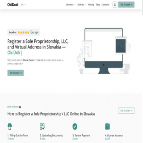 Скриншот главной страницы сайта oki-doki.sk