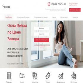 Скриншот главной страницы сайта okno-24.ru
