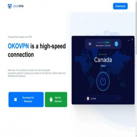 Скриншот главной страницы сайта okovpn.com
