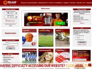 Скриншот главной страницы сайта olimp13.com