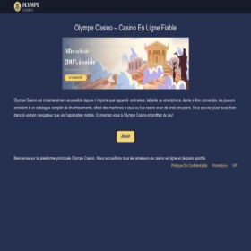Скриншот главной страницы сайта olympe-casino-official.com