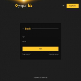 Скриншот главной страницы сайта olympia-lab.com