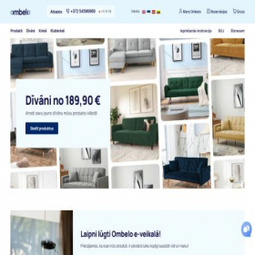 Скриншот главной страницы сайта ombelo.lv