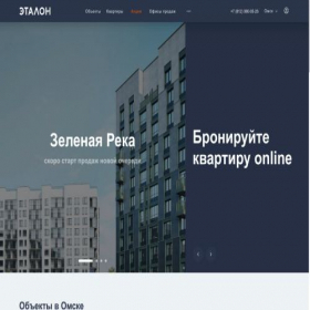 Скриншот главной страницы сайта omsk.etalongroup.ru