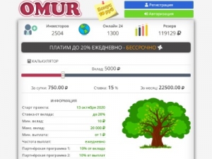 Скриншот главной страницы сайта omur.fun