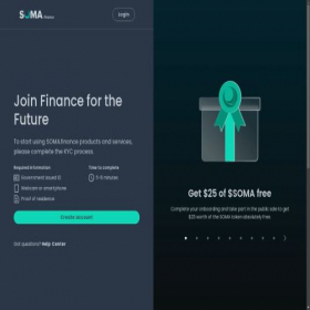 Скриншот главной страницы сайта onboard.soma.finance