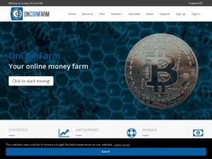 Скриншот главной страницы сайта oncoinfarm.com