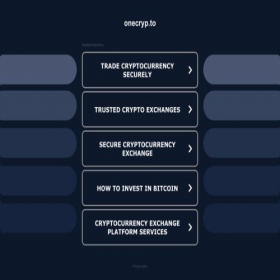 Скриншот главной страницы сайта onecryp.to