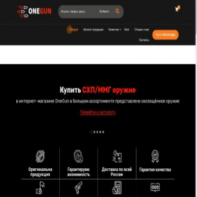Скриншот главной страницы сайта onegunrf.ru