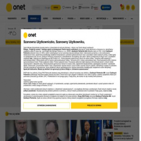 Скриншот главной страницы сайта onet.pl