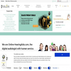 Скриншот главной страницы сайта online-hearingaids.com