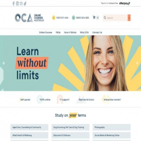 Скриншот главной страницы сайта onlinecoursesaustralia.edu.au