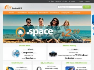 Скриншот главной страницы сайта onlinenic.com