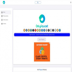 Скриншот главной страницы сайта onlyfaucet.com