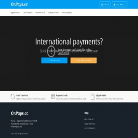 Скриншот главной страницы сайта onpays.cc