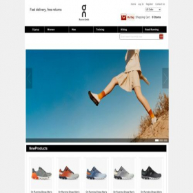 Скриншот главной страницы сайта onrunning-shoes.com