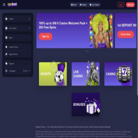 Скриншот главной страницы сайта opabet.com